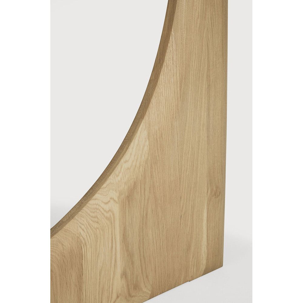 Featuring Geometric Oak Round Dining Table by Ethnicraft at Amethyst Home. In the Geometric collection, shapes intersect in unexpected ways, creating playful contrasts with light and shadow at every angle. Inspired by the bestselling side table, the round Geometric dining table makes a practical statement.Weight : 128 lbs Dimensions: 59.5" W x 59.5" L x 30" H. Amethyst Home provides interior design, new construction, custom furniture, and area rugs in the Calabasas metro area