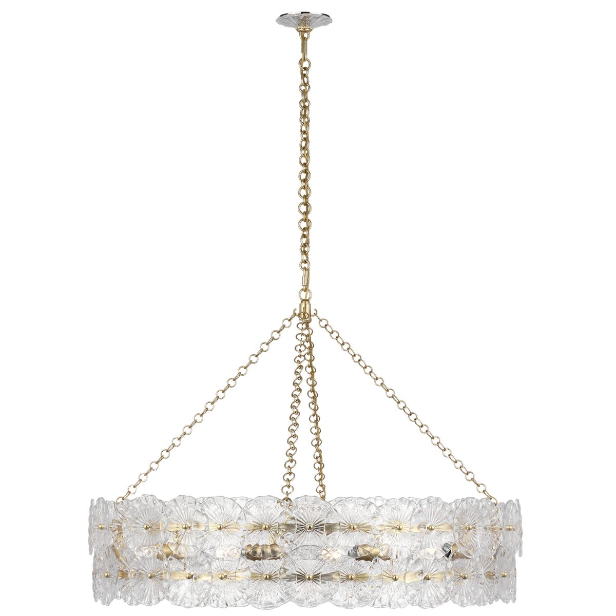 Featuring Gianna 36" Ring Chandelier Gild by Visual Comfort at Amethyst Home. Gianna 36" Ring Chandelier in Gild with Clear Glass
Overall Dimensions: Height : 35.75" L x 35.75" W x 24.5" HWeight: 41 lbs.. Amethyst Home provides interior design, new construction, custom furniture, and area rugs in the Calabasas metro area