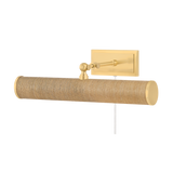 Holly Picture Light - Aged Brass/Grasscloth | shipping 01/25/2026