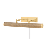 Holly Picture Light - Aged Brass/Grasscloth | shipping 02/26/2026