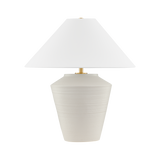 Rachie Table Lamp - Aged Brass/ Ceramic Whitewash Terracotta