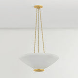 The traditional silhouette of the Awosting pendant receives a fashionable update with jewelry-inspired details. Blown from opal matte glass, the shade’s softened edges evoke a sense of calm, organic beauty. As light passes through the oculus, the lace-like metalwork becomes more noticeable. Amethyst Home provides interior design, new home construction design consulting, vintage area rugs, and lighting in the Kansas City metro area.