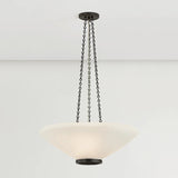 The traditional silhouette of the Awosting pendant receives a fashionable update with jewelry-inspired details. Blown from opal matte glass, the shade’s softened edges evoke a sense of calm, organic beauty. As light passes through the oculus, the lace-like metalwork becomes more noticeable. Amethyst Home provides interior design, new home construction design consulting, vintage area rugs, and lighting in the Salt Lake City metro area.