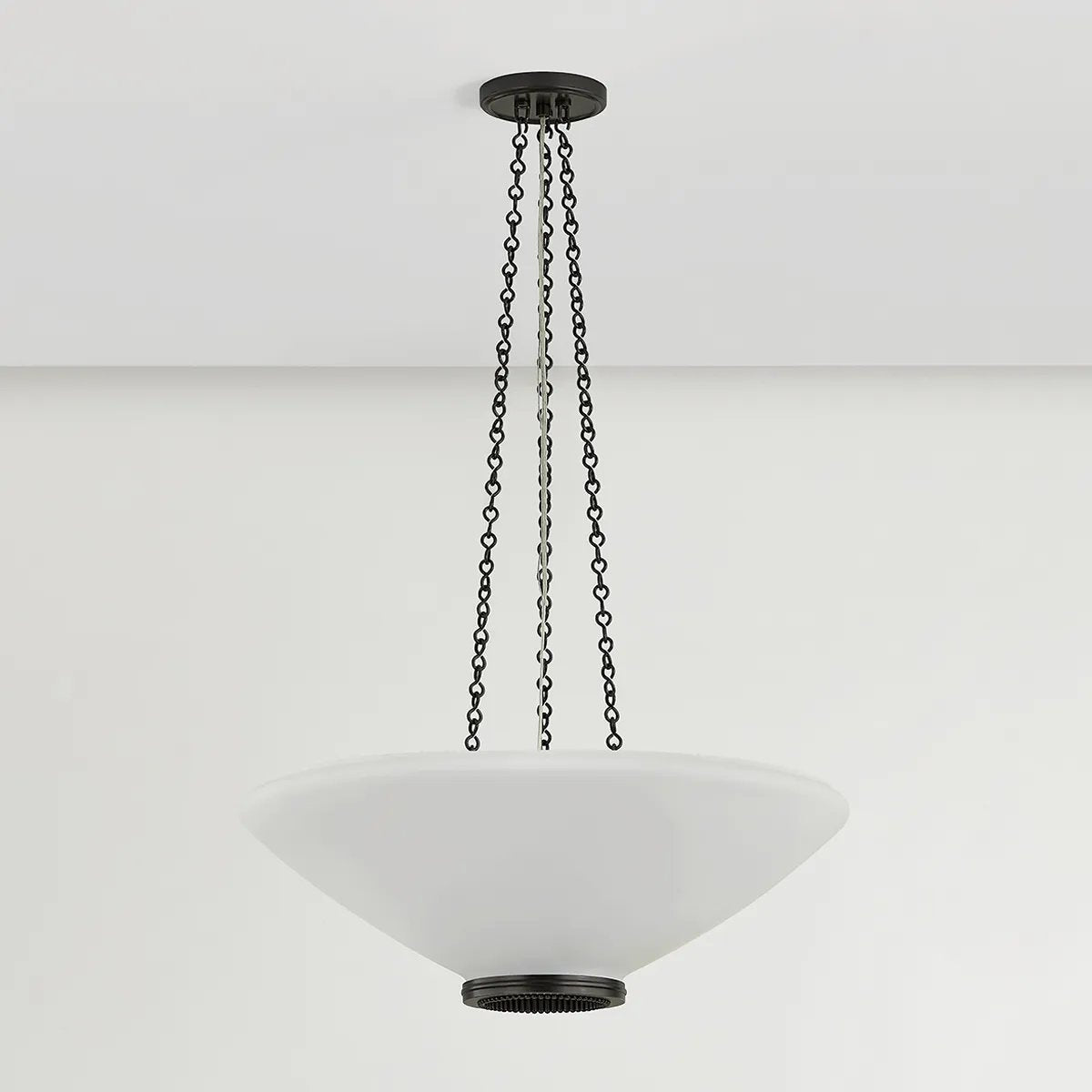 The traditional silhouette of the Awosting pendant receives a fashionable update with jewelry-inspired details. Blown from opal matte glass, the shade’s softened edges evoke a sense of calm, organic beauty. As light passes through the oculus, the lace-like metalwork becomes more noticeable. Amethyst Home provides interior design, new home construction design consulting, vintage area rugs, and lighting in the Winter Garden metro area.