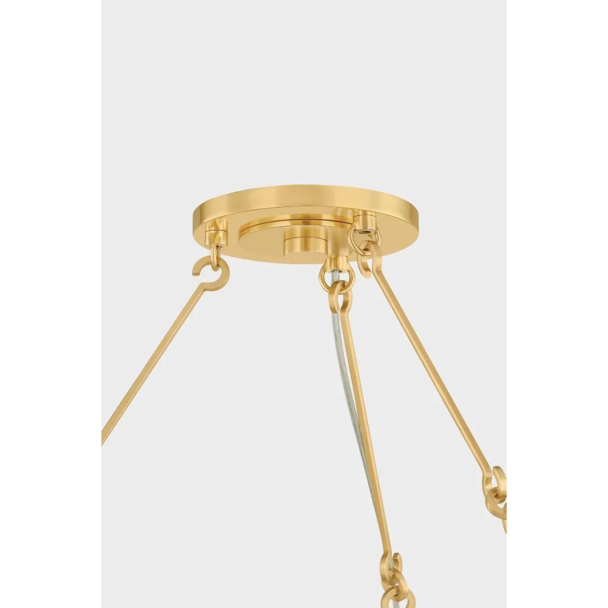 Combining soft materiality and refined form language, the Bridgeton family blends into both modern and classic interiors. Natural silk shades add depth and richness by adding texture to the framework. While the sconce is minimal and timeless, the two sizes of chandelier feature a unique twist on a ring silhouette. Amethyst Home provides interior design, new home construction design consulting, vintage area rugs, and lighting in the Nashville metro area.