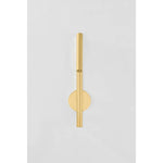 Incorporating CSL’s innovative ‘Whisper’ technology, Circleville cuts a sleek figure in Aged Brass. While it might read as industrial, the elongated tube forms lean towards modernist aesthetics. The articulating shade allows precise control to create a powerful spotlight where needed. Available as a sconce and floor lamp. Amethyst Home provides interior design, new home construction design consulting, vintage area rugs, and lighting in the San Diego metro area.