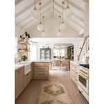 This classic metal shade design feels special with fresh finish combinations and sleek, heritage-inspired details. The contrastiing Aged Brass accents and modern gooseneck arm allow the pendants and sconce an updated, yet classic feel. The tapered shade over a five-light candelabra give the chandelier new traditional appeal. Amethyst Home provides interior design, new home construction design consulting, vintage area rugs, and lighting in the Austin metro area.