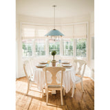 This classic metal shade design feels special with fresh finish combinations and sleek, heritage-inspired details. The contrastiing Aged Brass accents and modern gooseneck arm allow the pendants and sconce an updated, yet classic feel. The tapered shade over a five-light candelabra give the chandelier new traditional appeal. Amethyst Home provides interior design, new home construction design consulting, vintage area rugs, and lighting in the Newport Beach metro area.