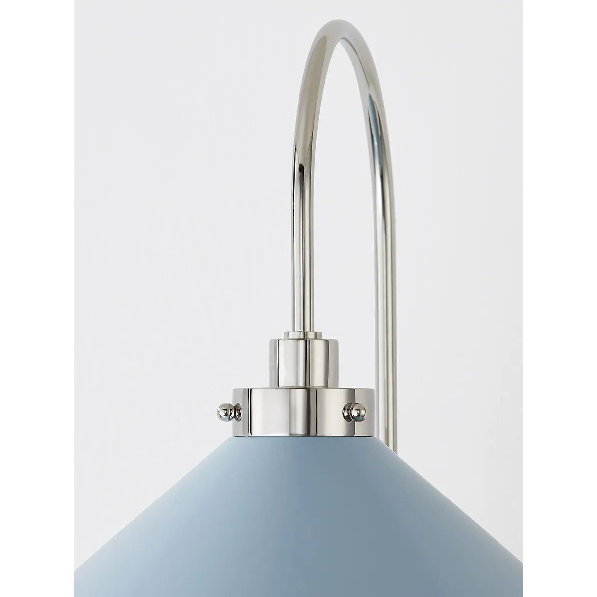 This classic metal shade design feels special with fresh finish combinations and sleek, heritage-inspired details. The contrastiing Aged Brass accents and modern gooseneck arm allow the pendants and sconce an updated, yet classic feel. The tapered shade over a five-light candelabra give the chandelier new traditional appeal. Amethyst Home provides interior design, new home construction design consulting, vintage area rugs, and lighting in the Monterey metro area.