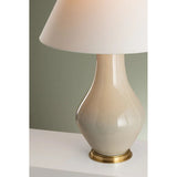 Artisanal and contemporary, Hanslope features a gracefully sculpted ceramic base paired with a crisp white linen shade. The unique form and proportions, coupled with the off-white French Muslin glaze give this lamp an earthy, organic feel. The glossy finish adds to the charm of this lovely everyday light fixture Amethyst Home provides interior design, new home construction design consulting, vintage area rugs, and lighting in the Salt Lake City metro area.