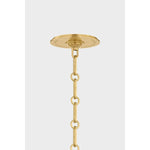 The Highclere family blends industrial and classic elements to create a modern, elevated basic. Etched for added texture, the clear optic glass shade creates a beautiful diffusion of light while the bell-shaped silhouette of the shade is accented by Mark D. Sikes' signature brass screw detailing. Amethyst Home provides interior design, new home construction design consulting, vintage area rugs, and lighting in the Charlotte metro area.