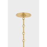 The Highclere family blends industrial and classic elements to create a modern, elevated basic. Etched for added texture, the clear optic glass shade creates a beautiful diffusion of light while the bell-shaped silhouette of the shade is accented by Mark D. Sikes' signature brass screw detailing. Amethyst Home provides interior design, new home construction design consulting, vintage area rugs, and lighting in the Park City metro area.