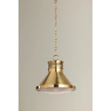 The Highclere family blends industrial and classic elements to create a modern, elevated basic. Etched for added texture, the clear optic glass shade creates a beautiful diffusion of light while the bell-shaped silhouette of the shade is accented by Mark D. Sikes' signature brass screw detailing. Amethyst Home provides interior design, new home construction design consulting, vintage area rugs, and lighting in the San Diego metro area.