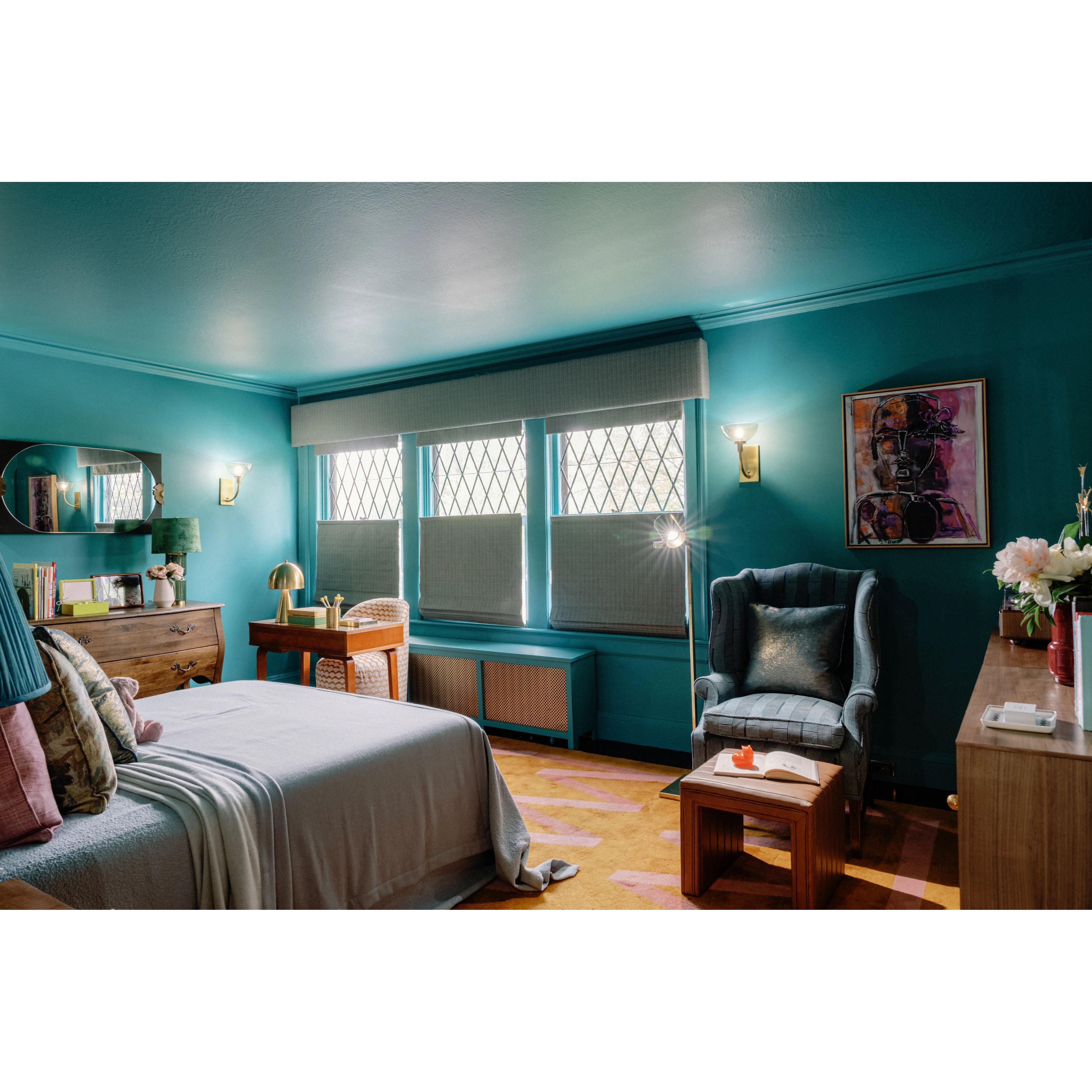 The contrast between the oblong domed shade and the conical base of Hopkinton creates a striking geometric design. Whether this petite lamp is finished in Aged Brass or Distressed Bronze, the on-trend mushroom silhouette adds a dose of personality. Its integrated rechargeable LED light source ensures lasting functionality.  Amethyst Home provides interior design, new home construction design consulting, vintage area rugs, and lighting in the Boston metro area.