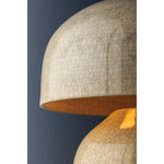 The Leetown lamp reimagines an iconic mushroom silhouette with playful proportions and a highly textured finish. Putting a modern spin on a traditional crackle glaze, ink is applied between the fractured plates to create a striking, graphic effect. Amethyst Home provides interior design, new home construction design consulting, vintage area rugs, and lighting in the Houston metro area.