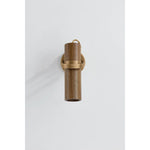Crafted from walnut wood and Patina Brass, this spotlight sconce combines functional articulation with a natural, handcrafted feel. Its slim, cylindrical head pivots within the U-shaped cuff, which itself rotates at the backplate to provide a complete range of motion. Amethyst Home provides interior design, new home construction design consulting, vintage area rugs, and lighting in the Boston metro area.