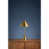 Characterized by clean lines and an all-metal construction, Salma is a modern geometric essential. The compact size of the floor lamp makes it ideal for smaller spaces, while the table lamp provides versatility as a portable light for desks and bedside tables. Both lamps feature a minimal, sleek design with an Aged Brass finish. Amethyst Home provides interior design, new home construction design consulting, vintage area rugs, and lighting in the Miami metro area.