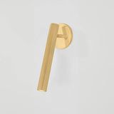 Integrated with CSL’s ‘Whisper’ technology, Simeon offers peak functionality in a streamlined sconce format. While understated, a level of style is achieved with the extruded ribbing on the Aged Brass articulating shade. Amethyst Home provides interior design, new home construction design consulting, vintage area rugs, and lighting in the Boston metro area.