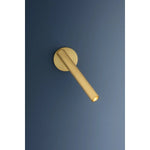 Integrated with CSL’s ‘Whisper’ technology, Simeon offers peak functionality in a streamlined sconce format. While understated, a level of style is achieved with the extruded ribbing on the Aged Brass articulating shade. Amethyst Home provides interior design, new home construction design consulting, vintage area rugs, and lighting in the Omaha metro area.