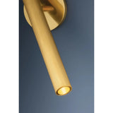 Integrated with CSL’s ‘Whisper’ technology, Simeon offers peak functionality in a streamlined sconce format. While understated, a level of style is achieved with the extruded ribbing on the Aged Brass articulating shade. Amethyst Home provides interior design, new home construction design consulting, vintage area rugs, and lighting in the Salt Lake City metro area.