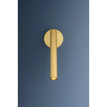 Integrated with CSL’s ‘Whisper’ technology, Simeon offers peak functionality in a streamlined sconce format. While understated, a level of style is achieved with the extruded ribbing on the Aged Brass articulating shade. Amethyst Home provides interior design, new home construction design consulting, vintage area rugs, and lighting in the Tampa metro area.