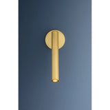 Integrated with CSL’s ‘Whisper’ technology, Simeon offers peak functionality in a streamlined sconce format. While understated, a level of style is achieved with the extruded ribbing on the Aged Brass articulating shade. Amethyst Home provides interior design, new home construction design consulting, vintage area rugs, and lighting in the Tampa metro area.