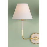 The refined framework and soft, tailored shades of Wedgewood evoke a sense of timeless, European charm. Available with one or two lights, this sconce features a classic shape, mixed finishes, and gently curved metalwork. Amethyst Home provides interior design, new home construction design consulting, vintage area rugs, and lighting in the San Diego metro area.