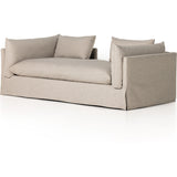 Featuring Habitat Bennett Moon Chaise by Four Hands at Amethyst Home. Chaise-style lounging, made for modern living. Neutral-toned upholstery covers shelter arms and oversize pillow-inspired cushion. Performance fabrics are specially created to withstand spills, stains, high traffic and wear, ensuring long-term comfort and unmatched durability.
Overall Dim. Amethyst Home provides interior design, new home construction design consulting, vintage area rugs, and lighting in the Des Moines metro area.