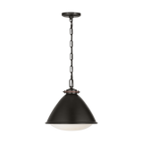 Featuring Hayward Medium Pendant Aged Iron by Visual Comfort at Amethyst Home. Introducing the Hayward Medium Pendant, crafted with aged iron and designed to elevate any space. Its sleek and sophisticated pendant design adds a touch of luxury to your home. Light up your room with this elegant piece, perfect for creating an exclusive, refined ambiance.
Overall Dimensions: 13" L x 1. Amethyst Home provides interior design, new construction, custom furniture, and area rugs in the Park City metro area