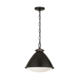 Featuring Hayward Medium Pendant Aged Iron by Visual Comfort at Amethyst Home. Introducing the Hayward Medium Pendant, crafted with aged iron and designed to elevate any space. Its sleek and sophisticated pendant design adds a touch of luxury to your home. Light up your room with this elegant piece, perfect for creating an exclusive, refined ambiance.
Overall Dimensions: 13" L x 1. Amethyst Home provides interior design, new construction, custom furniture, and area rugs in the San Diego metro area