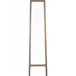 Featuring Hidalgo Mirror by Dovetail at Amethyst Home. With its simplified design, this standing mirror gets back to the basic elements of what gives a mirror a minimalist look. Standing 79” tall and 17” wide with slender legs, its sleek design and narrow stature allow this mirror to fit in smaller spaces or narrow corners of the wall. Constructed with reclaime. Amethyst Home provides interior design, new home construction design consulting, vintage area rugs, and lighting in the Miami metro area.
