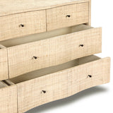 Hollis 8 Drawer Dresser - Natural Fleck Raffia | shipping 10/10/2026