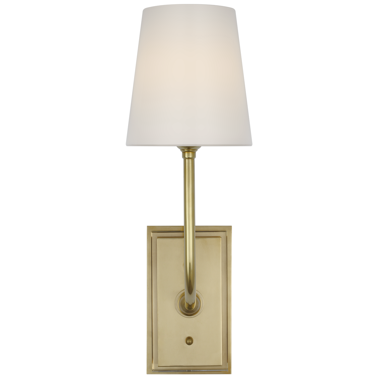 Featuring Hulton 17" Cordless Single Sconce Hand-Rubbed Antique Brass by Visual Comfort at Amethyst Home. Hulton 17" Cordless Single Sconce in Hand-Rubbed Antique Brass with Linen Shade
Overall Dimensions: 6.5" L x 6.5" W x 17.75" HWeight : 6 lbs.. Amethyst Home provides interior design, new construction, custom furniture, and area rugs in the Austin metro area