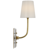 Featuring Hulton 17" Cordless Single Sconce Hand-Rubbed Antique Brass by Visual Comfort at Amethyst Home. Hulton 17" Cordless Single Sconce in Hand-Rubbed Antique Brass with Linen Shade
Overall Dimensions: 6.5" L x 6.5" W x 17.75" HWeight : 6 lbs.. Amethyst Home provides interior design, new construction, custom furniture, and area rugs in the Calabasas metro area