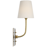 Featuring Hulton 17" Cordless Single Sconce Hand-Rubbed Antique Brass by Visual Comfort at Amethyst Home. Hulton 17" Cordless Single Sconce in Hand-Rubbed Antique Brass with Linen Shade
Overall Dimensions: 6.5" L x 6.5" W x 17.75" H
Weight : 6 lbs.. Amethyst Home provides interior design, new construction, custom furniture, and area rugs in the Houston metro area