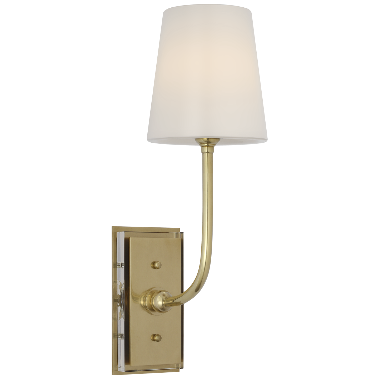 Featuring Hulton 17" Cordless Single Sconce Hand-Rubbed Antique Brass by Visual Comfort at Amethyst Home. Hulton 17" Cordless Single Sconce in Hand-Rubbed Antique Brass with Linen Shade
Overall Dimensions: 6.5" L x 6.5" W x 17.75" HWeight : 6 lbs.. Amethyst Home provides interior design, new construction, custom furniture, and area rugs in the Monterey metro area