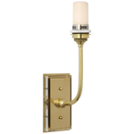 Featuring Hulton 17" Cordless Single Sconce Hand-Rubbed Antique Brass by Visual Comfort at Amethyst Home. Hulton 17" Cordless Single Sconce in Hand-Rubbed Antique Brass with Linen Shade
Overall Dimensions: 6.5" L x 6.5" W x 17.75" HWeight : 6 lbs.. Amethyst Home provides interior design, new construction, custom furniture, and area rugs in the San Diego metro area