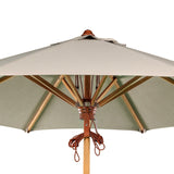 Baska Outdoor Round Umbrella - Fine Sanded Teak-Fsc / Ibiza Mole - Ibiza Mole