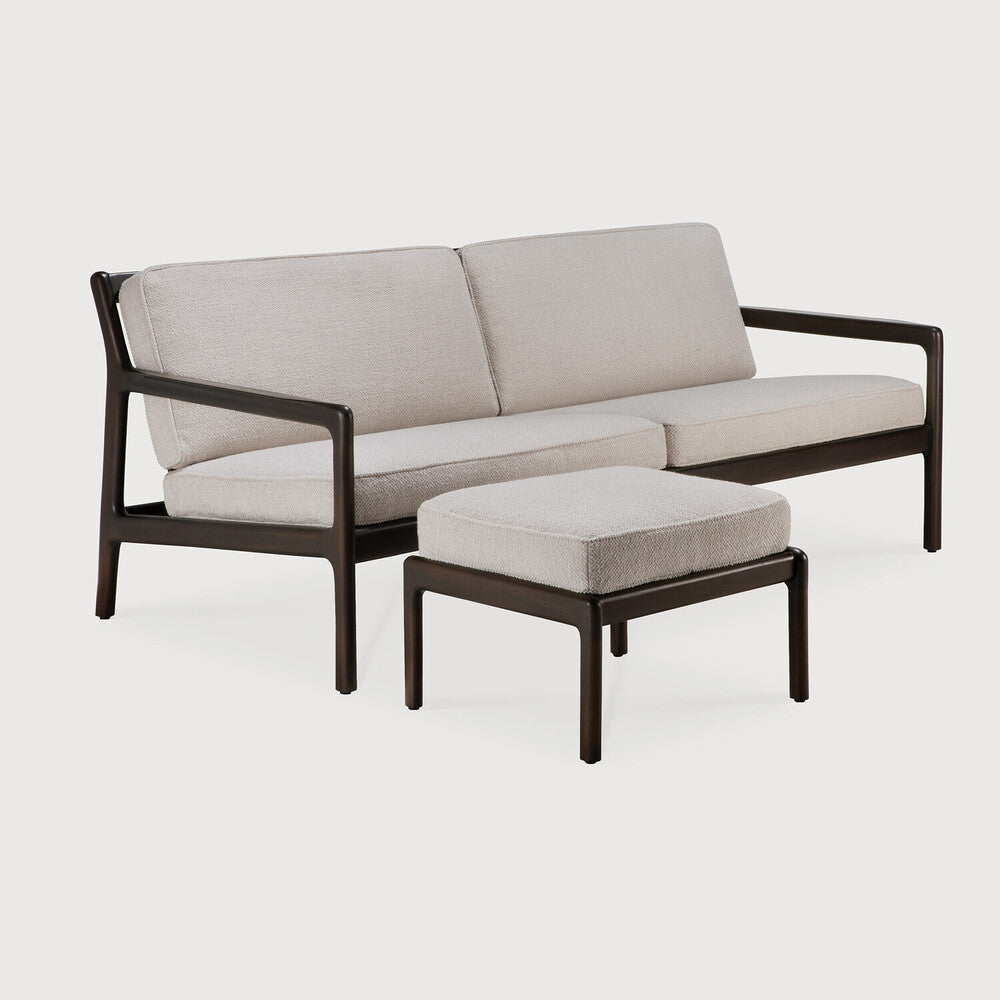 Featuring Jack Ivory Mahogany Dark Brown Sofa by Ethnicraft at Amethyst Home. Alluring from every angle, luxuriant shapes and curves form the basis of the Jack collection. This sofa's clean lines are inspired by Scandinavian modernism, reinforcing a classic, vintage, feel that can be passed on to generations ahead.Weight : 88 lb Dimensions: 34.5 in W x 73 in L x 29.5 in HBackrest De. Amethyst Home provides interior design, new construction, custom furniture, and area rugs in the Seattle metro area