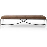 Featuring Jade Altair Mushroom Accent Bench by Four Hands at Amethyst Home. Channel Art Deco with a curved stretcher base of bronzed hammered iron and a velvety seat in a versatile earth tone. Style in the bedroom or entryway to create an extra surface, or in your living space for bonus seating.Overall Dimensions: 70.50"w x 20.50"d x 19.00"hWeight : 83.77 l. Amethyst Home provides interior design, new home construction design consulting, vintage area rugs, and lighting in the Nashville metro area.