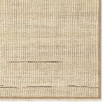 Full of texture, the handknotted Kazben Andar stuns with modern Moroccan patterns in natural hues. The Andar design delights with a taupe, tan, and brown linear pattern. A thin border adds the finishing touches to this elevated accent piece. Low, ribbed pile creates visual intrigue and grounds any contemporary space. Amethyst Home provides interior design, new home construction design consulting, vintage area rugs, and lighting in the Scottsdale metro area.