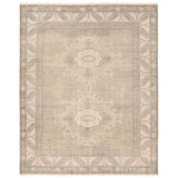 Featuring Apollo Famille Hand-Knotted Rug by Jaipur Living at Amethyst Home. An updated take on traditional design, the Apollo Famille is hand knotted of 100% wool by artisans in India for a luxurious, high-quality design.  The Famillie design features two classic medallions adorned with Elibelinde motifs with a distinct border honoring the Garden of Eden.Hand. Amethyst Home provides interior design, new home construction design consulting, vintage area rugs, and lighting in the Boston metro area.