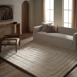 Featuring Kenji Hand-Knotted Rug by Jaipur Living at Amethyst Home. Embrace clean, simple elegance with the Ameln Kenji. As artisans knot each strand by hand, they weave in modern, centric lines that balance Moroccan heritage with contemporary edge. Made from lush New Zealand wool, the Kenji rug offers delicious dimension and a cloud-like texture, offer. Amethyst Home provides interior design, new home construction design consulting, vintage area rugs, and lighting in the Newport Beach metro area.