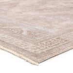 Distressed, vintage designs offer an elevated tone for the Lumal Collection. The Orame rug features a Southwestern-inspired medallion, geometric border, and intricate detailing in tones of mauve, light blue, brown, and cream. This machine washable rug is stain resistant and easy to clean, perfect for homes with children and pets. Amethyst Home provides interior design, new home construction design consulting, vintage area rugs, and lighting in the Charlotte metro area.