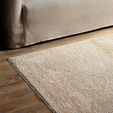 Featuring Nara Rug by Jaipur Living at Amethyst Home. Elegant and classic, the Nara design presents a largely sought-after Oushak-inspired pattern in a durable, powerloomed construction. The beautiful white and tan oriental pattern effortlessly elevates any medium-traffic indoor setting. Space-dyed polyester introduces subtle, intriguing color variation. Amethyst Home provides interior design, new home construction design consulting, vintage area rugs, and lighting in the Winter Garden metro area.