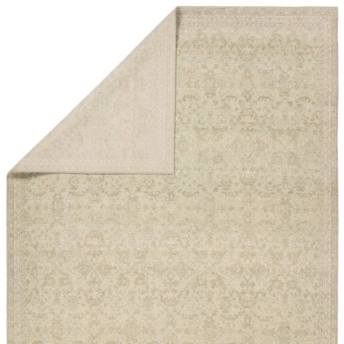 Featuring Onessa Delwyn Hand-Knotted Rug by Jaipur Living at Amethyst Home. The Onessa Delwyn marries traditional motifs with soft, subdued colorways for the perfect blend of fresh and time-honored style. These hand-knotted wool rugs feature hand-sheared quality with a coveted vintage look. The Delwyn rug features subtle floral patterns in shades of cream . Amethyst Home provides interior design, new home construction design consulting, vintage area rugs, and lighting in the Des Moines metro area.
