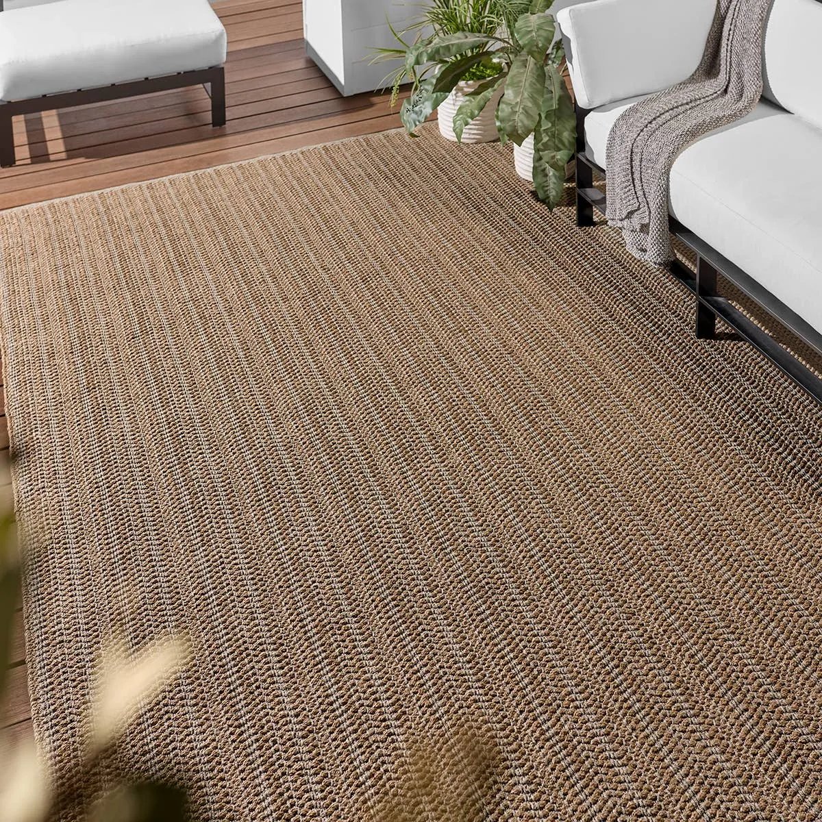 Featuring Talin Elmas Rug by Jaipur Living at Amethyst Home. Handwoven of thick and durable performance fibers, the Talin Elmas offers a sturdy accent with evocative texture to any space. Neutral, versatile colorways combine with an undulating striped weave for a not-so-solid, but perfectly grounding, modern design. The Elmas design?s tan and gray hues thrive. Amethyst Home provides interior design, new home construction design consulting, vintage area rugs, and lighting in the Seattle metro area.