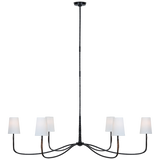 Featuring Kairos 58" Chandelier Aged Iron and Roman Bronze by Visual Comfort at Amethyst Home. Illuminate your space with opulence and style with our Kairos 58" Chandelier. Handcrafted with a blend of aged iron and Roman bronze, its grand design will add a touch of sophistication to any room. Make a statement with this exquisite chandelier, a true masterpiece for your home.
Ov. Amethyst Home provides interior design, new construction, custom furniture, and area rugs in the Newport Beach metro area