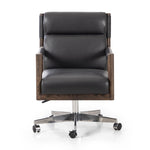 Featuring Levi Bosa Black Desk Chair by Four Hands at Amethyst Home. An Amethyst fave -- the Levi Black Leather Desk Chair is modern yet inviting.  Gorgeous black leather with a sleek side profile, this desk chair will elevate your office.
Overall Dimensions: 22.00"w x 27.00"d x 34.00"hWeight : 41.89 lbsMaterials : Top Grain Leather, Aluminum, Solid Ash. Amethyst Home provides interior design, new construction, custom furniture, and area rugs in the Laguna Beach metro area