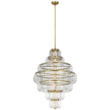 Featuring Killarney 32" Layered Chandelier Natural Brass by Visual Comfort at Amethyst Home. Killarney 32" Layered Chandelier in Natural Brass with Clear Crystal
Overall Dimensions: 32" L x 32" W x 86.75" HWeight: 119 lbs.. Amethyst Home provides interior design, new construction, custom furniture, and area rugs in the Miami metro area